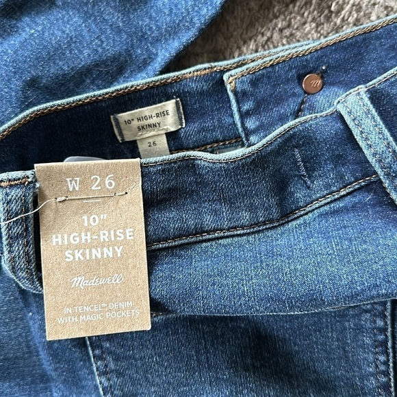 NWT Madewell 10" High-Rise Skinny Jeans in Wendover Wash TENCEL Denim Edition - Picture 6 of 6